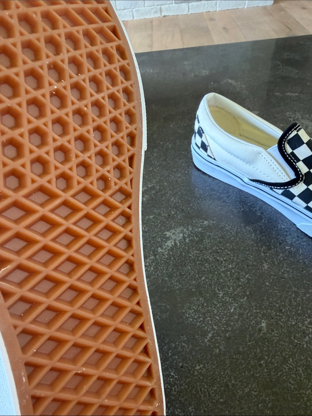 Vans Checkerboard Slip-On Sneakers - Black & White - Picture 3 of 4